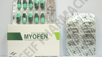 ميوفين كبسولات مسكن للالم وباسط للعضلات Myofen Capsules