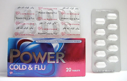 باور كولد اند فلو أقراص لعلاج نزلات البرد والانفلونزا Power Cold & Flu Tablets